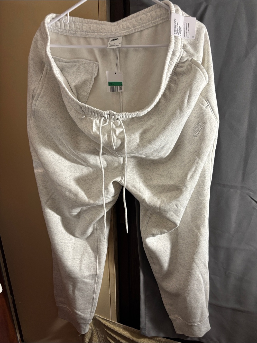 Nike Light Heather Grey Fleece Joggers